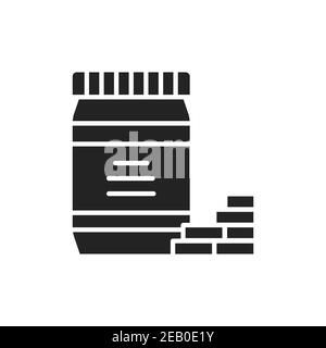 Chocolate paste color line icon. Isolated vector element. Outline pictogram for web page, mobile app, promo Stock Vector