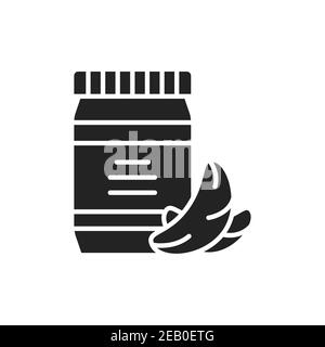 Cashew paste color line icon. Isolated vector element. Outline pictogram for web page, mobile app, promo Stock Vector