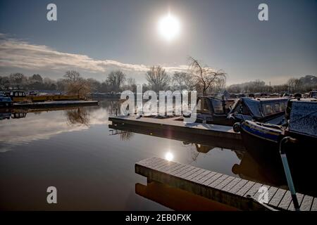 Droitwich Spa Marina Worcester Stock Photo