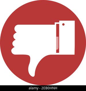 Hand dislike symbol Stock Vector