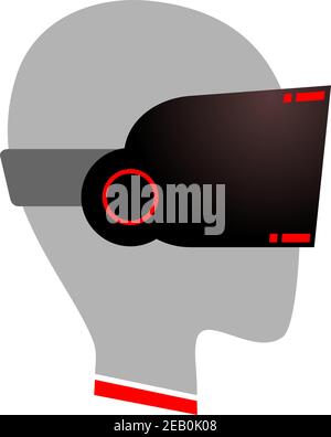 virtual reality glasses symbol Stock Vector