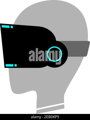 virtual reality glasses symbol Stock Vector