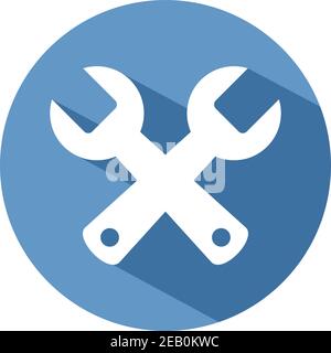 wrench icon Stock Vector