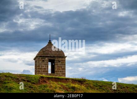 Stone folly in the countryside at Roseberry Topping near Great Ayton in the North Yorkshire Moors National Park England UK Stock Photo