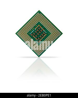 Computer processor  isolated on white Stock Photo