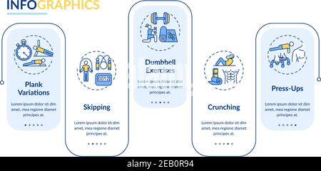 Best at home exercising vector infographic template Stock Vector
