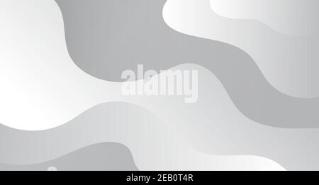 Abstract wavy gray color illustration. Dynamic web background with waves Stock Vector