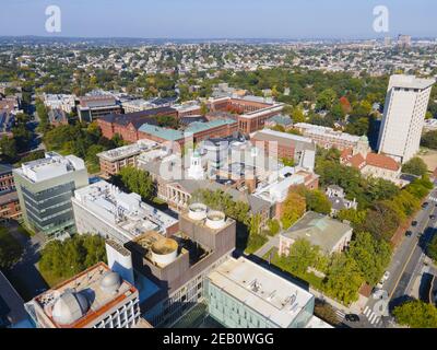 Aerial view of Harvard Museum of Natural History and Peabody Museum with Chemistry Laboratory in Harvard University, Cambridge, Massachusetts MA, USA. Stock Photo