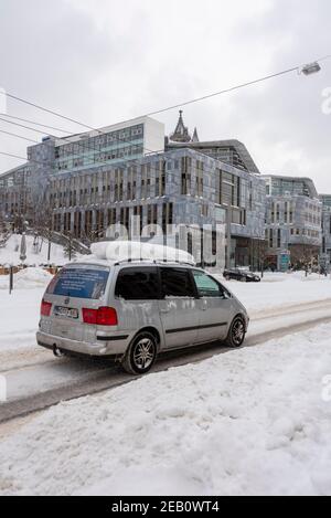 Magdeburg, Germany. 09th Feb, 2021. View of the Norddeutsche Landesbank in winter. Credit: Stephan Schulz/dpa-Zentralbild/ZB/dpa/Alamy Live News Stock Photo