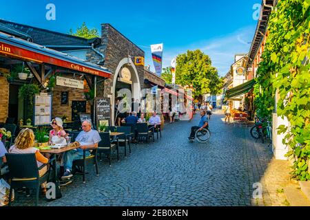 RUDESHEIM AM RHEIN, GERMANY, AUGUST 16, 2018: City center of Rudesheim am Rhein in Germany Stock Photo