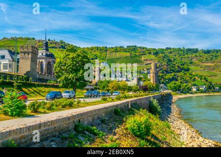 ST. GOAR OBERWESEL, GERMANY, AUGUST 16, 2018: St. Goar Oberwesel town in Germany Stock Photo