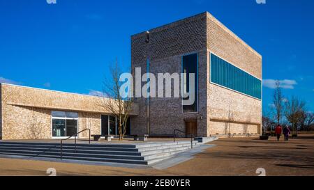 Storey's Field Centre in the Eddington Development in Cambridge. Storey's Field is a Community Centre and Concert Venue, opened 2018, architects MUMA. Stock Photo