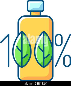 100 percent natural RGB color icons set Stock Vector