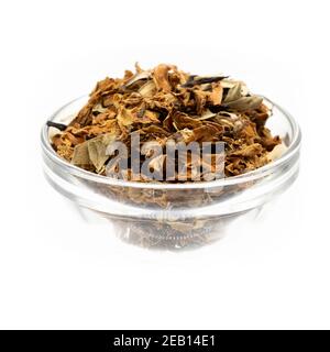 Dried herbal tea with flowers, berries, fruits isolated on a white background Stock Photo