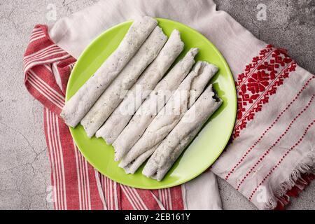 Til pitha a traditional food of Assam  isolated stock image. Stock Photo