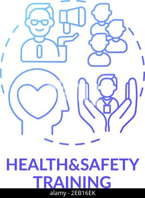 Training of safety and health concept icon Stock Vector