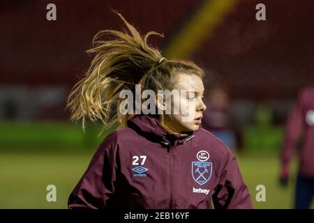 Crawley UK. 10th Feb 2021. Maisy Barker 27 West Ham United