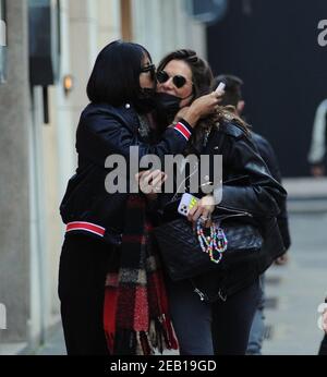 2/11/2021 - Milan, Francesca Sofia Novello in the center with her mother and friend Francesca Sofia Novello, who will soon marry Valentino Rossi, arrives in the center together with her mother Teresa Del Giudice and Carmen Victoria Rodriguez, her best friend as well as a Venezuelan model. After a long walk they decide to stop at 'Cova' in via Montenapoleone for a coffee break, then after saying goodbye Francesca goes away by herself in the car. (Photo by IPA/Sipa USA) Credit: Sipa USA/Alamy Live News Stock Photo