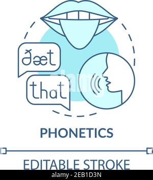 Phonetics concept icon Stock Vector