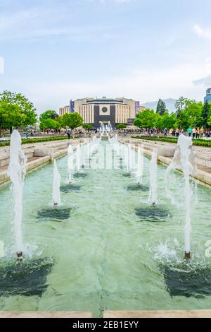 SOFIA, BULGARIA, MAY 1, 2018: View of the national palace of culture in Sofia, Bulgaria Stock Photo