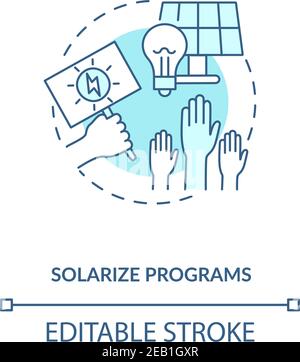 Solarize programs concept icon Stock Vector