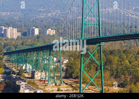 Lions Gate Bridge, Vancouver, B. C., Canada Stock Photo