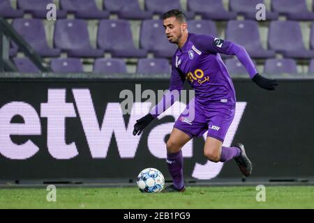 Antwerpen Belgium February 11 Reda Halaimia Of Beerschot Va During The Croky Cup Match Between Beerschot And Kv Mechelen At Olympic Stadium On Feb Stock Photo Alamy