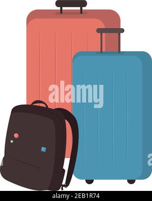 Baggage flat color vector object Stock Vector