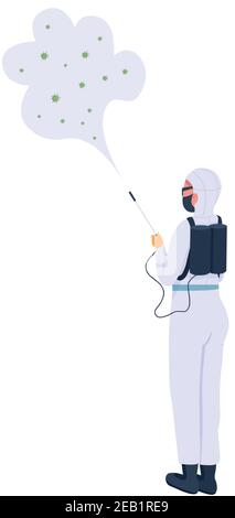 Disinfector flat color vector faceless character Stock Vector