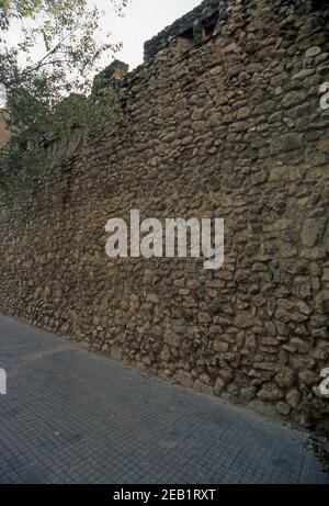 Sassari, Sardinai, Italy, Ancient medieval walls (scanned from colorslide) Stock Photo