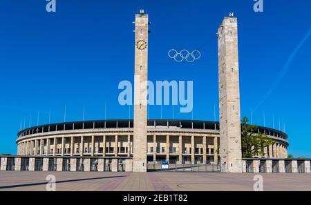 Berlin Germany - April 22. 2018: Berlin Olympic stadium Stock Photo