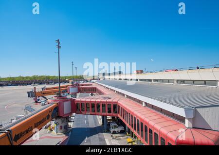 Berlin Germany - April 21. 2018: Berlin Tegel airport Otto Lilienthal Terminal Stock Photo