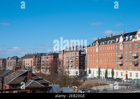 Buildings in Vesterbro district in Copenhagen Denmark Stock Photo