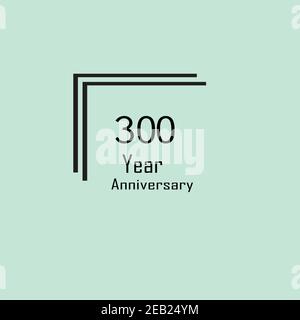 300 Anniversary celebration. Vector festive illustration. Stock Vector