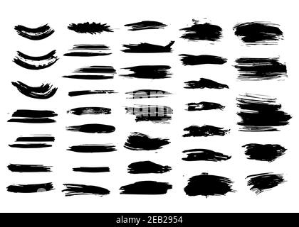 Vector set of grunge brush strokes. Finishing touches for your design. Stock Vector