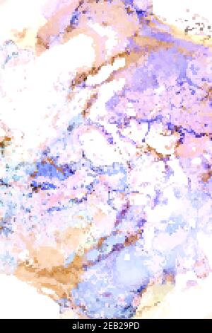Colorful liquid ink, abstract background on white Stock Vector