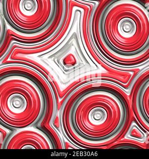 3D render of hi-tech metallic seamless background tile with unique color palette, pattern and textures Stock Photo