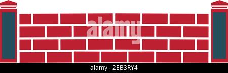 Brick Building logo design vector, Brickwork simple modern logo template, Emblem, Design Concept, Creative Symbol, Icon Stock Vector
