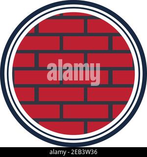 Brick Building logo design vector, Brickwork simple modern logo template, Emblem, Design Concept, Creative Symbol, Icon Stock Vector