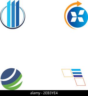 Business finance logo and symbols vector concept illustration Stock ...