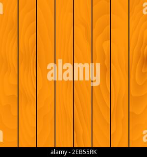 Natural wooden texture background with vertical varnished wooden planks. Addition to interior design, background or DIY project Stock Vector