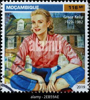 Portrait of Grace Kelly on postage stamp Stock Photo Alamy