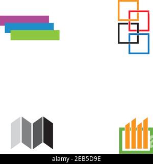 Business finance logo and symbols vector concept illustration Stock Vector