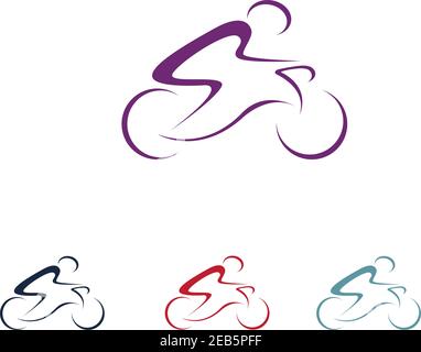 Bicycle logo vector template Stock Vector