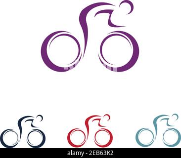 Bicycle logo vector template Stock Vector
