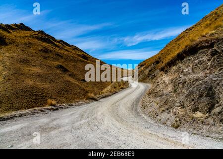 Road to Skippers Canyon Stock Photo