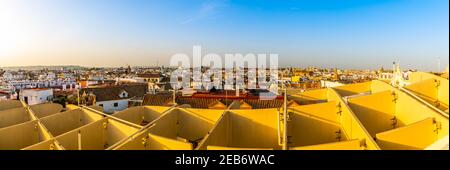 Panorama from the Parasol Metropolitan Area in Seville, Andalusia, Spain Stock Photo
