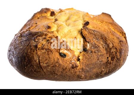 traditional bread Easter Pinze frontview isolated on white background Stock Photo