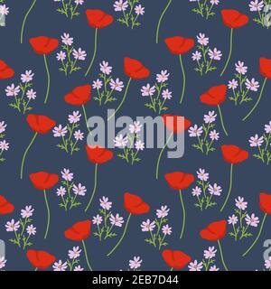 Seamless floral decorative vector pattern Stock Vector