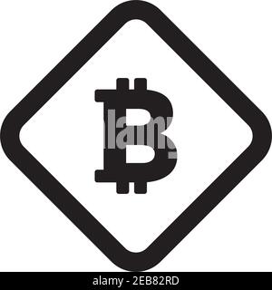 Bitcoin icon vector cryptocurrency symbol for digital asset and wallet in a flat color glyph pictogram illustration Stock Vector